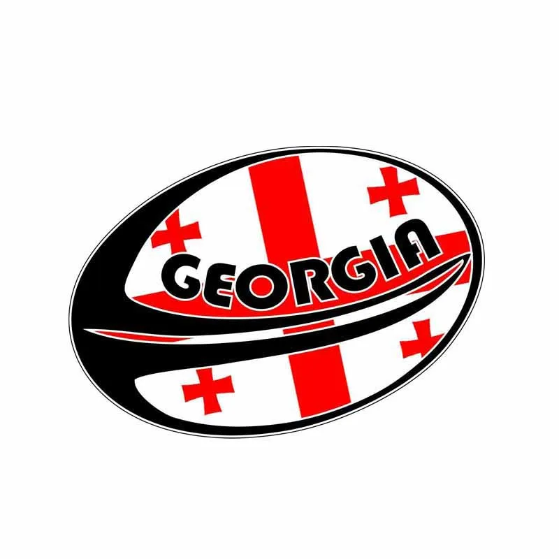 

14.1CM*9.2CM Car Styling Georgia Flag Rugby Sport Creative Decal Accessories 6-2063