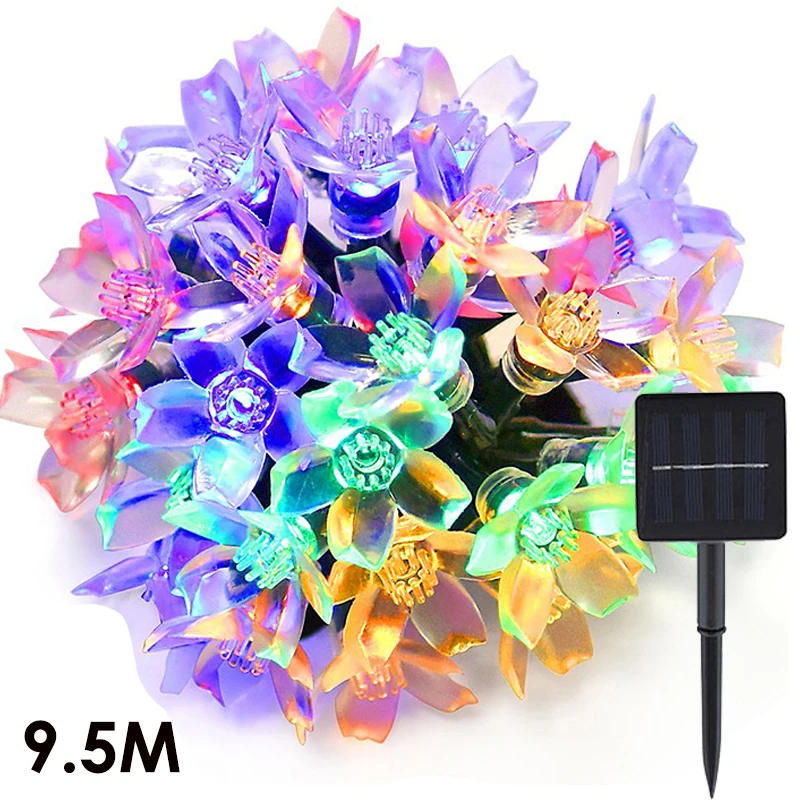 

9.5M 50LEDs Holiday LED Garlands Flower String Lights Cherry Wedding Event Party Garden Decoration Lamps Blossom Fairy Light