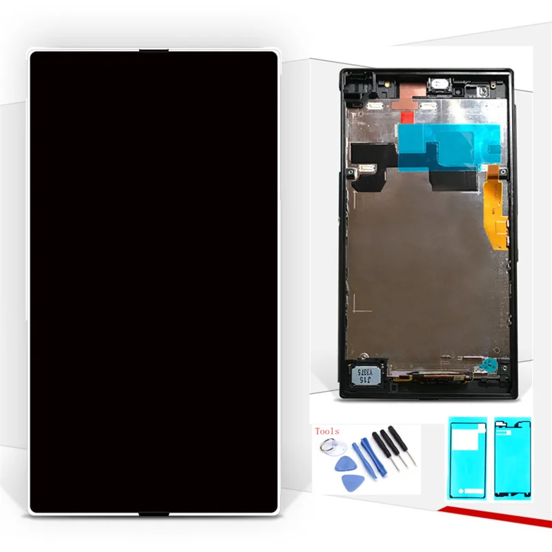 

100% original LCD display For SONY Xperia Z Ultra XL39h XL39 C6833 touch screen Digitizer Sensor Assembly LCD with Frame