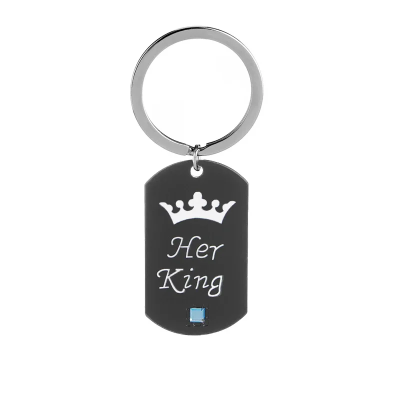 Брелок для ключей с надписью Her King и His Queen|Ожерелья подвеской| |