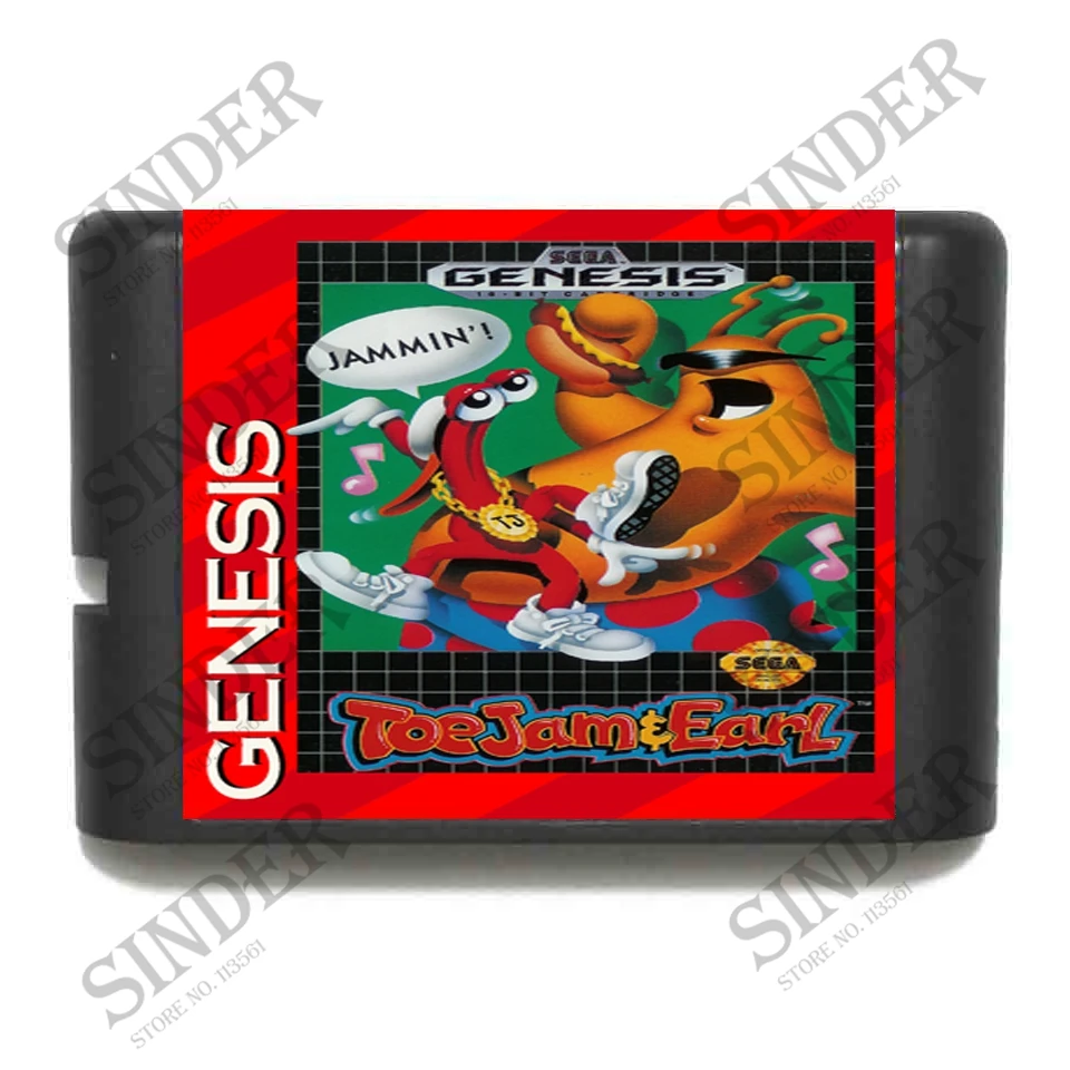 ToeJam& Earl 16 бит MD игровая карта для sega Mega Drive для Genesis