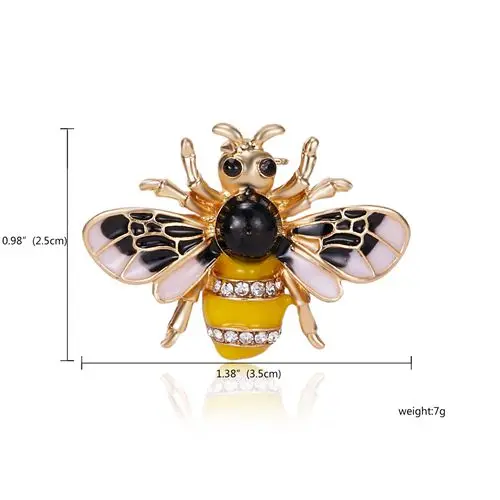 Rinhoo модная Очаровательная пчела кристалл жемчуг эмаль брошь с насекомым Пчелой булавка для костюма ювелирные изделия Броши Булавки для женщин девочек - Окраска металла: 8
