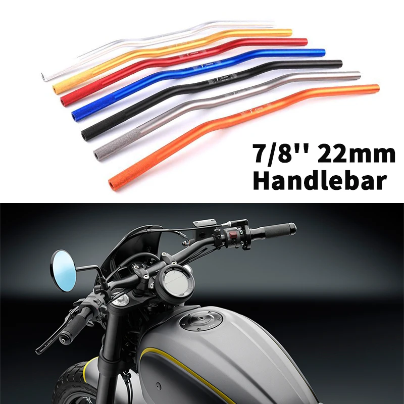 Универсальный для Yamaha Kawasaki KTM Honda DUCATI 696 795 796 Мотоцикл с ЧПУ алюминиевые ручки баров 7/8 ''22 мм 72 см Рули трубы