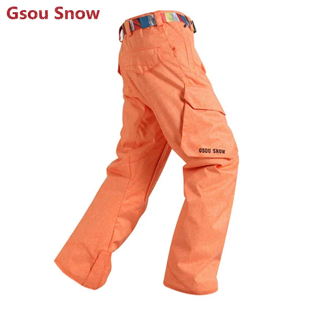 US $79.24 2019 Winter snowboard pants ski pants men plus size orange mens snow pants broek skiing esqui panta