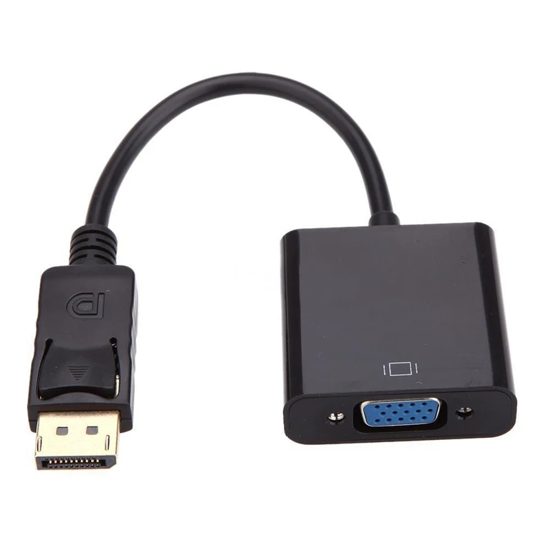

1080p DP DisplayPort Male to VGA Female Converter Adapter Cable Stock