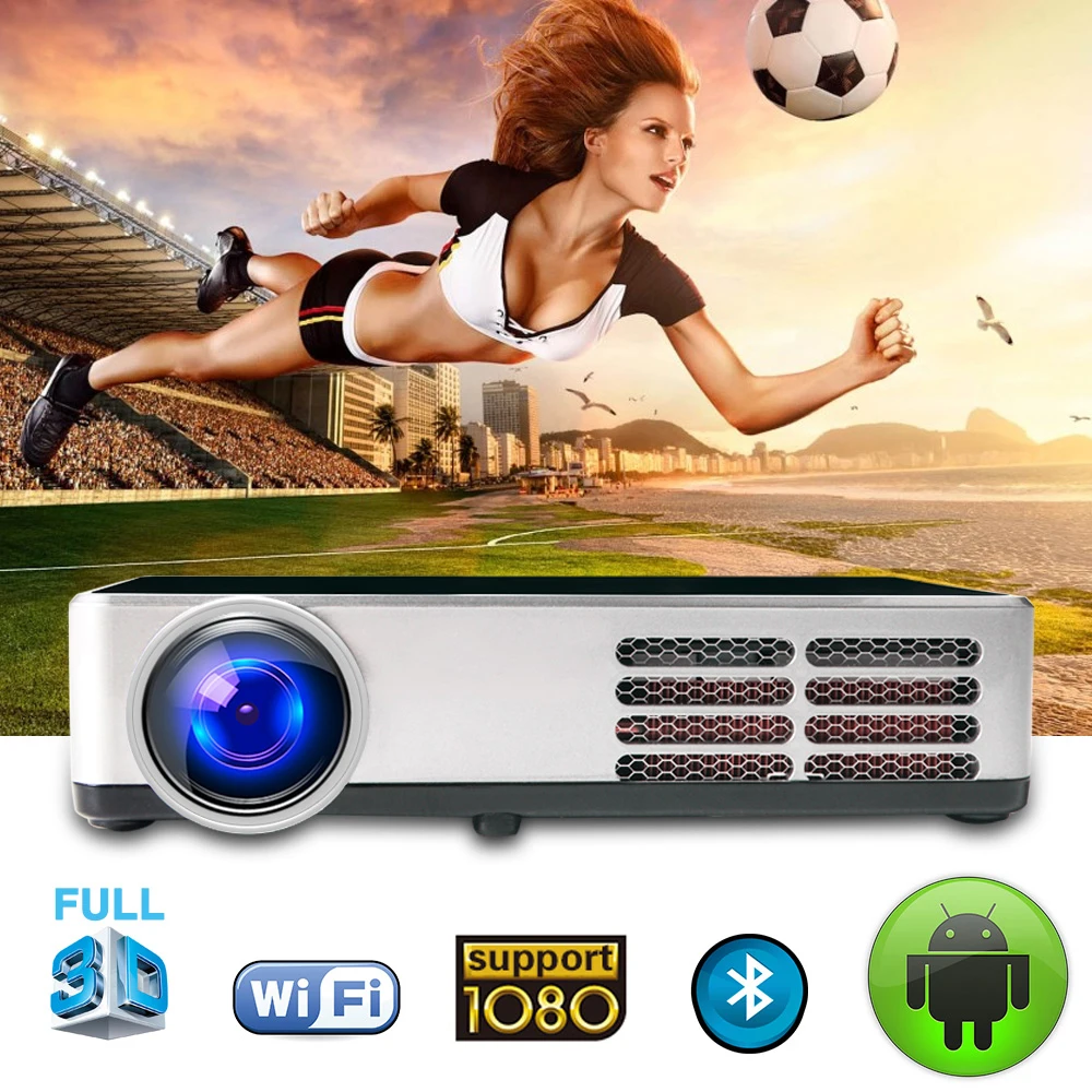 Poner saund 600 мини-проектор dlp Android Proyector затвор 3D wifi Поддержка Full HD 1080 p HDMI домашний кинотеатр Projetor Bluetooth