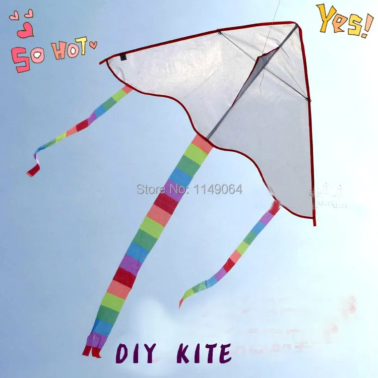 free shipping 5pcs/lot diy kite blank kite line ripstop nylon fabric kite weifang kite factory