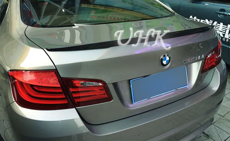 UHK для BMW 5 серии F10 P Стиль 2011 2012 2013 Задний Спойлер углеродного волокна Trunk авиакрыло авто спойлер украшения Гонки Спойлер