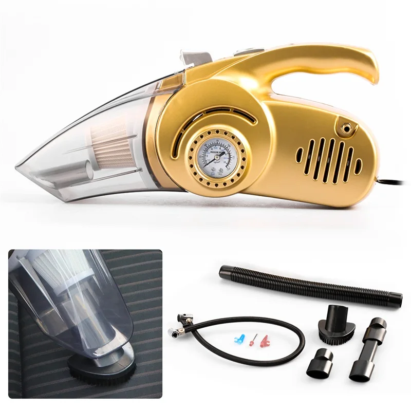 Portable DC 12V 4 in 1 Car Vacuum Cleaner Handheld Inflatable Pump Air