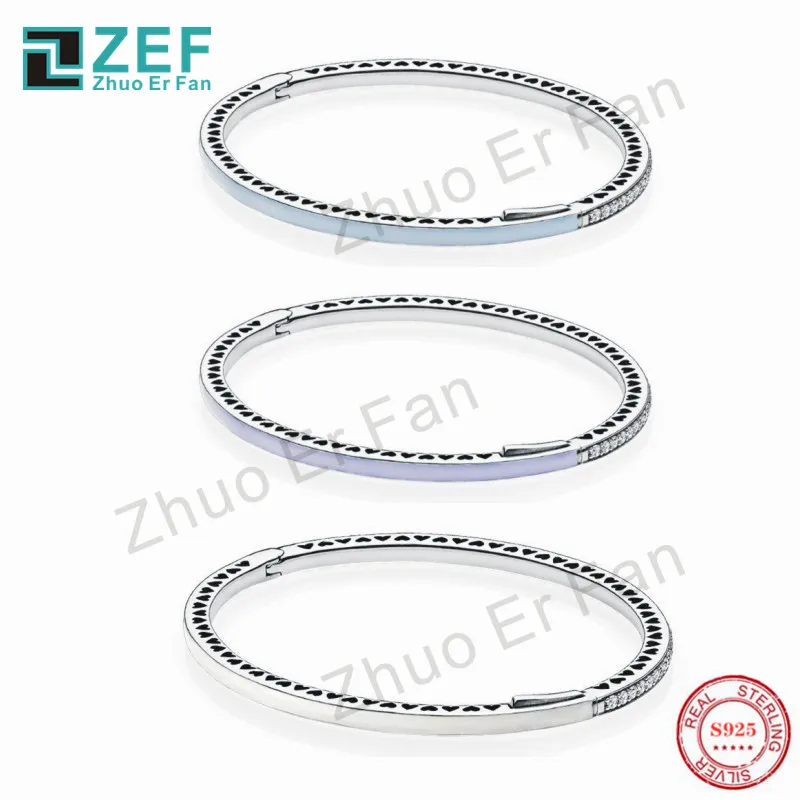 

ZEF pan 925 Sterling Silver Bracelet for women,Colorful Original Classic LOGO Luxury Fashion Women Jewelry Gift