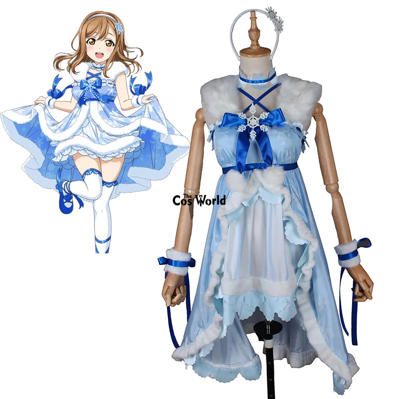 Love Live Sunshine Aqours Kunikida Hanamaru Snow Slip Dress Uniform Outfit Anime Cosplay Costumes Love Live Sunshine Aqours Kunikida Hanamaru Snow Slip Dress Uniform Outfit Anime Cosplay Costumes