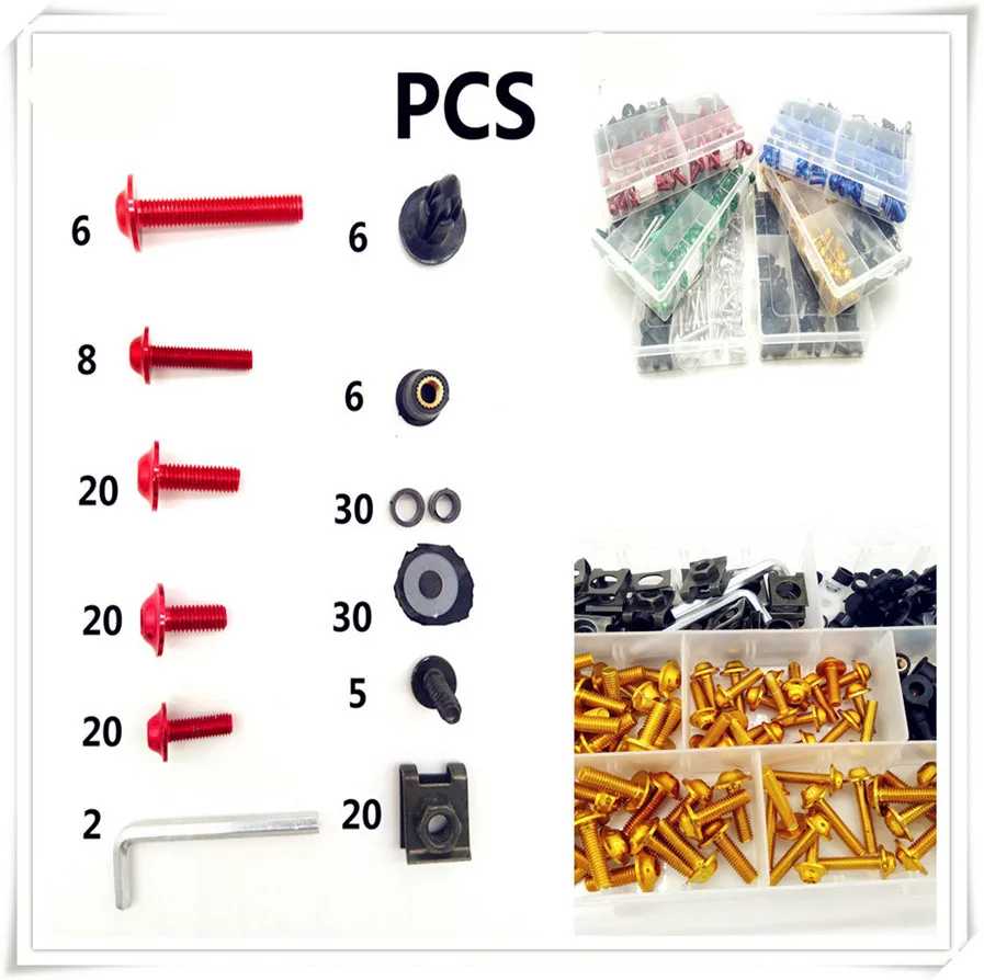 

Motorcycle Fairing Bolts box Fastener Clips Screw Nuts For HONDA XR230 MOTARD XR250 MOTARD CRM250R AR CRF450R XR650R
