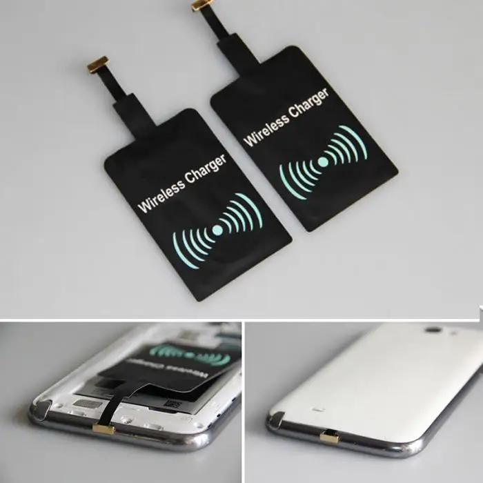 Бренд QI Беспроводное зарядное устройство приемник для iPhone 5s7 6 Plus Универсальный беспроводной зарядный приемник для телефона Micro usb type-c