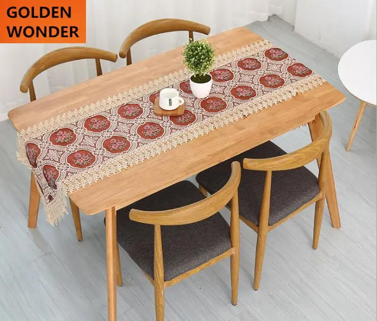 

European Style Elegant Luxury Embroidery Chinese Table Runners Beautiful Home Decoration High Quality Fabrics Made in China