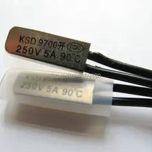 10 шт./упак. KSD9700 без(обычно открытым) 90 градусов термостат Температура Термальность протектор коммутатор 90c биметаллический диск 250 В 5A