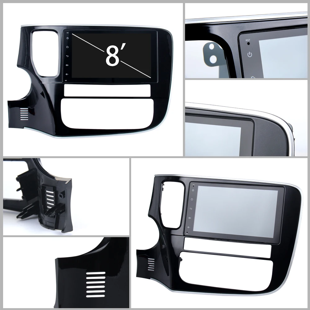 Discount 8" 2 din Car Radio Android 8.0/7.1 for Mitsubishi Outlander 2014 2015 Multimedia Support Rockford Amplifier Built-in Gps 12