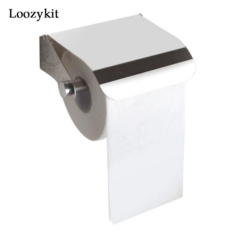 

Loozykit Stainless Steel Tissue Boxes Toilet Waterproof Paper Storage Holder Hanging Container For Roll Paper Kitchen Accessory