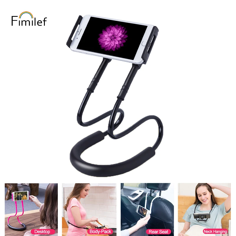 Fimilef Lazy Neck Holder Phone Mount Wearable Smartphone Stand for