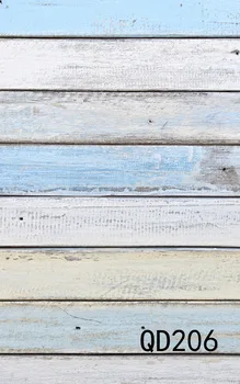 

Polyester White Blue Coated Wooden Planks Backdrop Background Photography Studio Props Photographic Seamless Washable No Crease