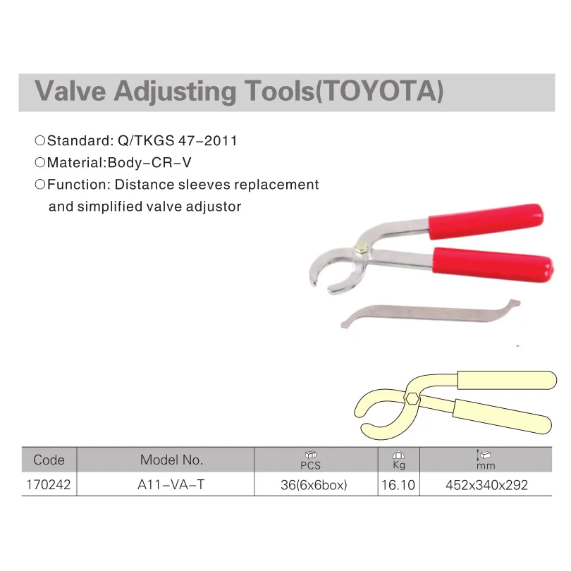 Value adjusting tools size-TOYOTA