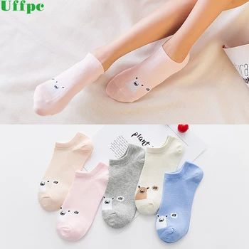 

5pairs/lot New Women Socks Solid Color Invisible Socks Female Ladies Girls Short Sock Slippers Summer Thin non-slip Boat Socks