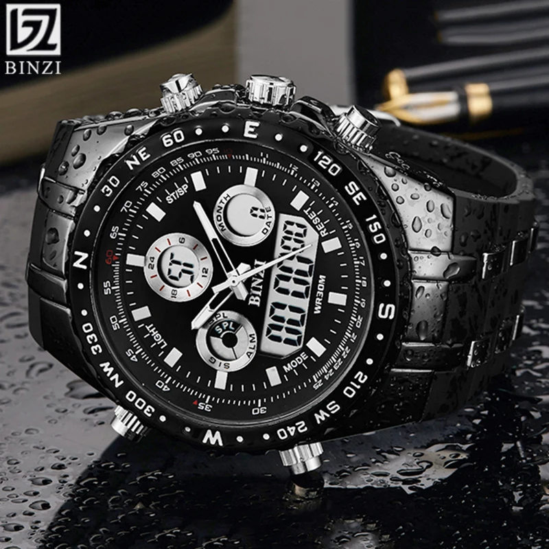 Цифровые спортивные часы мужские водонепроницаемые светодиодные аналоговые наручные часы с большим циферблатом военные часы мужские часы люксовый бренд Relogio Masculino
