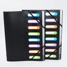 Список Многоцветный 8 в многостраничная классификация папка A4 PP файл держатель сумка для хранения портфель офис узнать хороший помощник