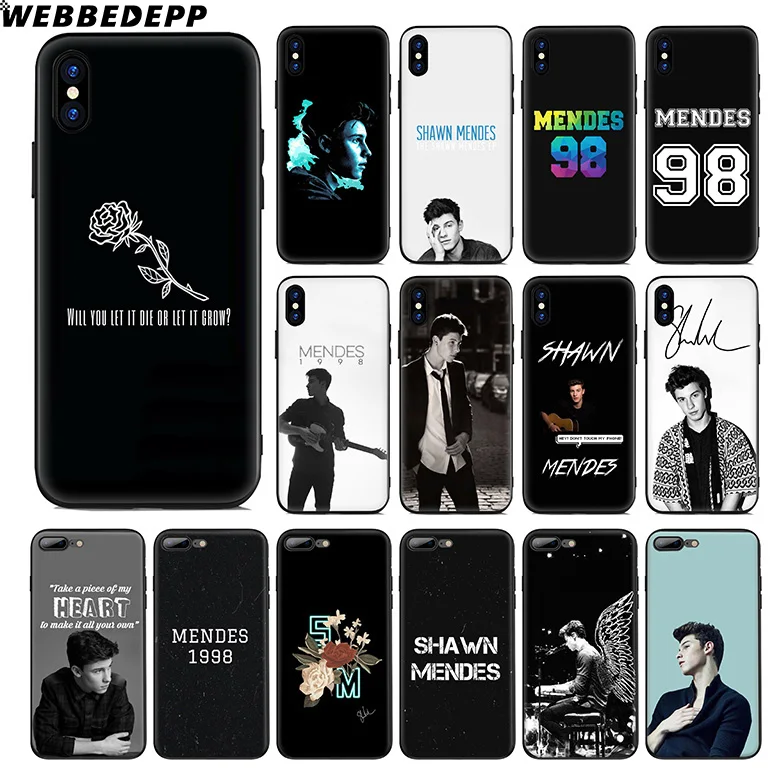 WEBBEDEPP Shawn Mendes Cool Soft Silicone Case for Apple iPhone 11 Pro Xr Xs Max X or 10 8 7 6 6S Plus 5 5S SE TPU |