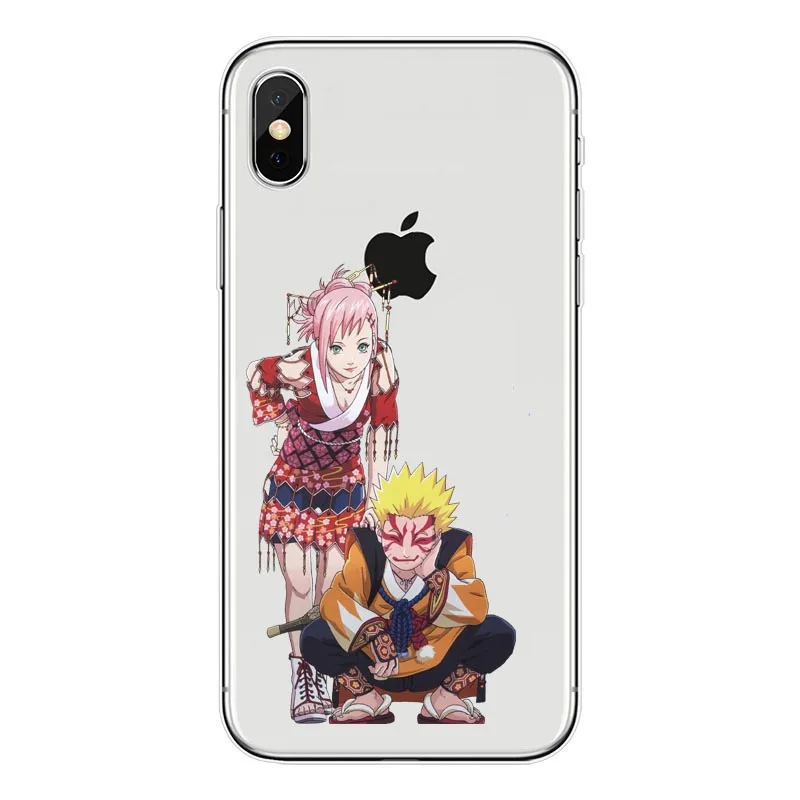 Moda Anime Uzumaki Naruto sasuke kakashi Hard Matte Tampa Da Caixa Do PC Para O iPhone Da Apple X XR XS Max 8 7 6 Plus 5 4 Coque