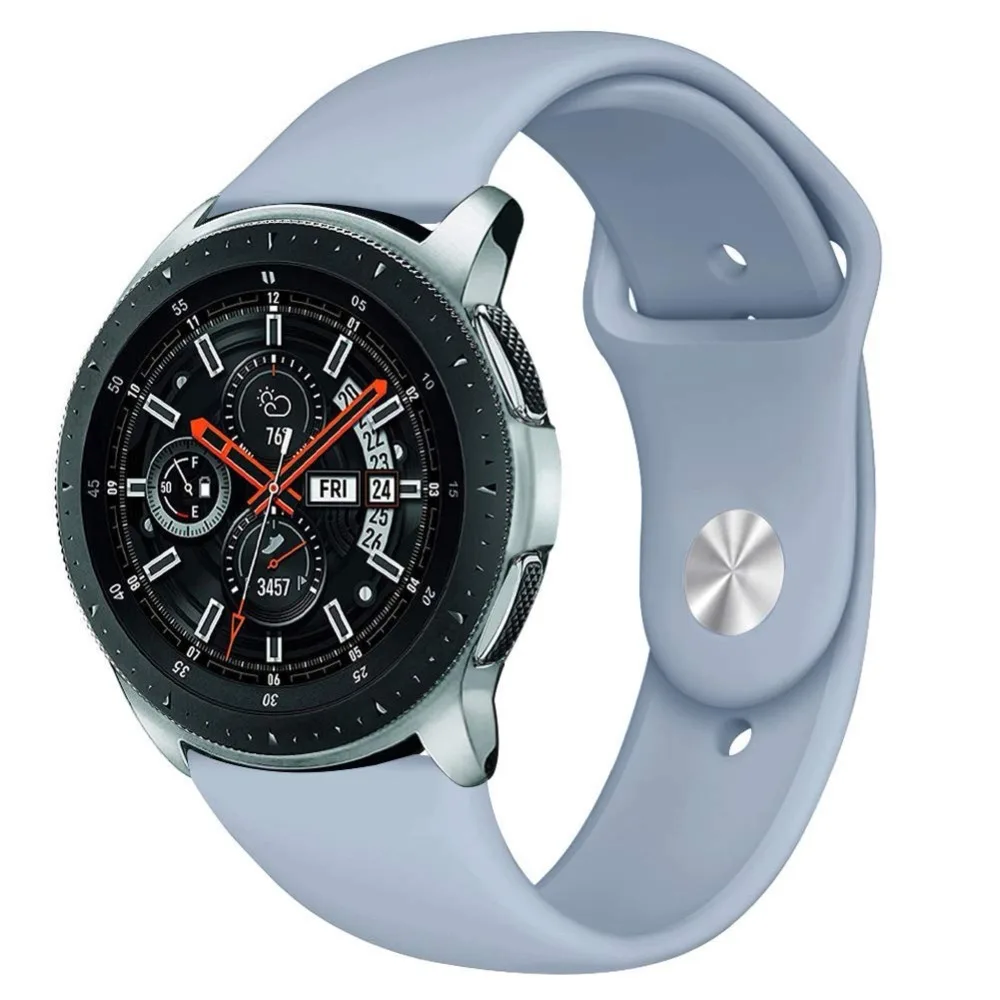 Браслет Correa Reloj 22 мм для samsung Galaxy Watch 46 мм, силиконовый ремешок для gear S3 Moto 360 Huami Amazfit Fossil Q