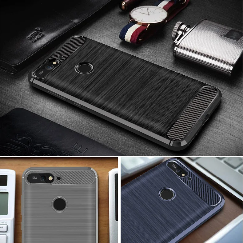 

For Huawei Y6 Prime 2018 Case Huawei Y3 Y5 Y7 Pro Y9 2017 2018 Cover On For Y7Pro Premium Soft Business Protective Case