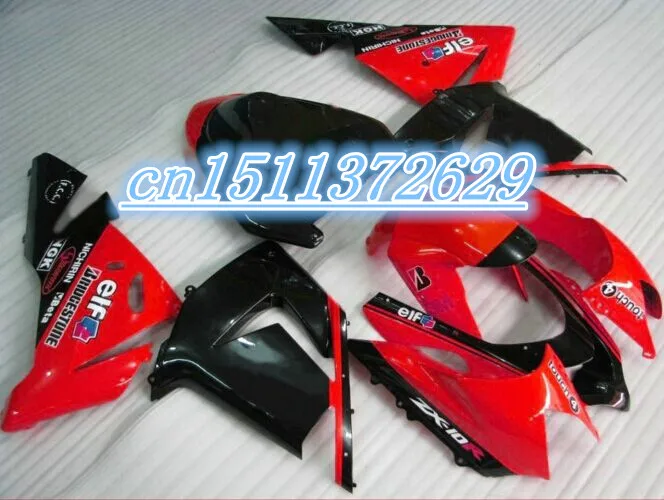 Dor-Aftermarket детали корпуса Обтекатели для Kawasaki Ninja ZX10R 04 05 черный красный обтекатель