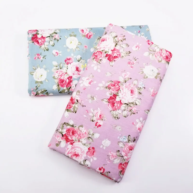 Детская одежда, хлопок, саржа, ткань с цветочным принтом, ткань для пэчворка, ткань, ручная работа, стеганые простыни, всесезонный материал