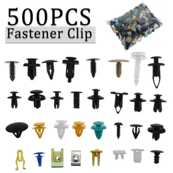 

Plastic Door Panel Car Clips Set Rivet 500Pcs Mixed Car Fastener Clip Bumper Fender Auto Durable Practical Popular