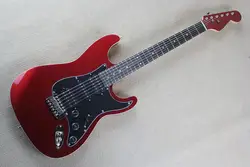 Бесплатная доставка Фабрика магазин Металл красный HSH двойные датчики ST палисандр Гриф Stratocaster 6 Строка гитары