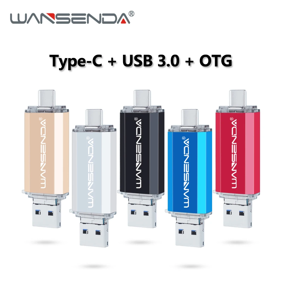 WANSENDA 3 в 1 флеш накопитель USB 0 и type C OTG Micro флешки 256 ГБ 128 Гб 64 32 16 ручка Memory Stick для PC|USB
