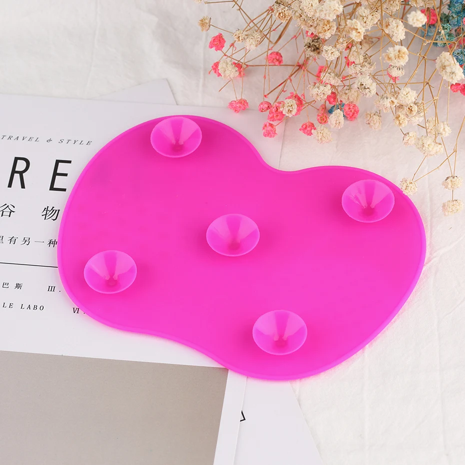 High Quality Silicone Cosmetic Brush Cleaner Gel Makeup Tools' Mat Foundation Makeup Brush Cleaning Pad Scrubber Board (6)