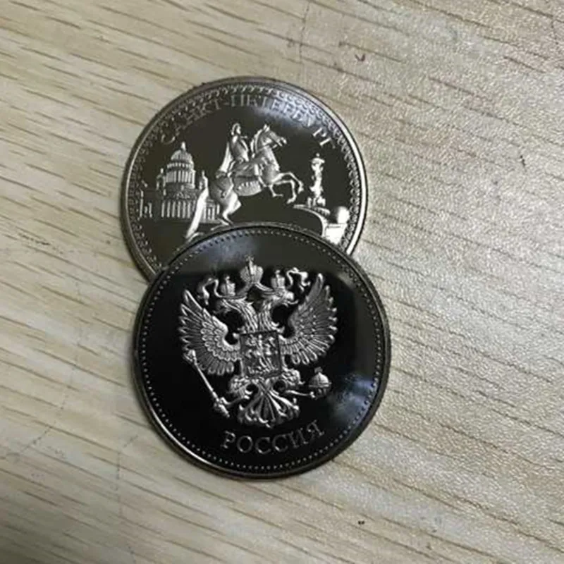 2 шт Cahkt Юлий Цезарь Россия герой русский император посеребренный 40x3 мм сувенир украшение монета