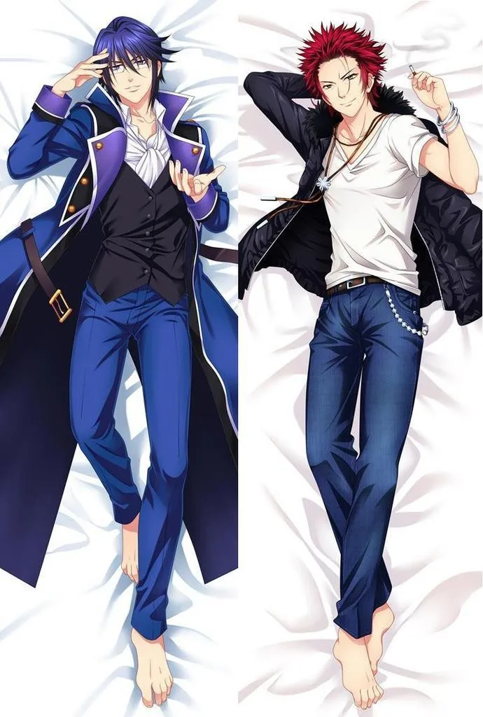 Japanese Anime Pillow Cover Cases Hug Body K Project Munakata Reisi & Suoh Mikoto Dakimakura