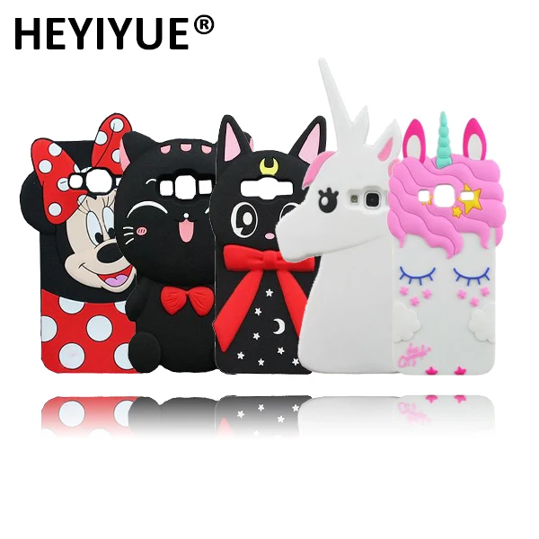 

Lovely Unicorn Moon Cat Owl Bear Design Silicone Mobile Phone Cover Case For Samsung Galaxy J3 2016