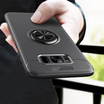 

KDTONG Case sFor Samsung Galaxy S8 Plus Case Luxury Soft Silicone Magnetic Ring Cover Coque For Samsung Galaxy S8 S 8 Case Cover