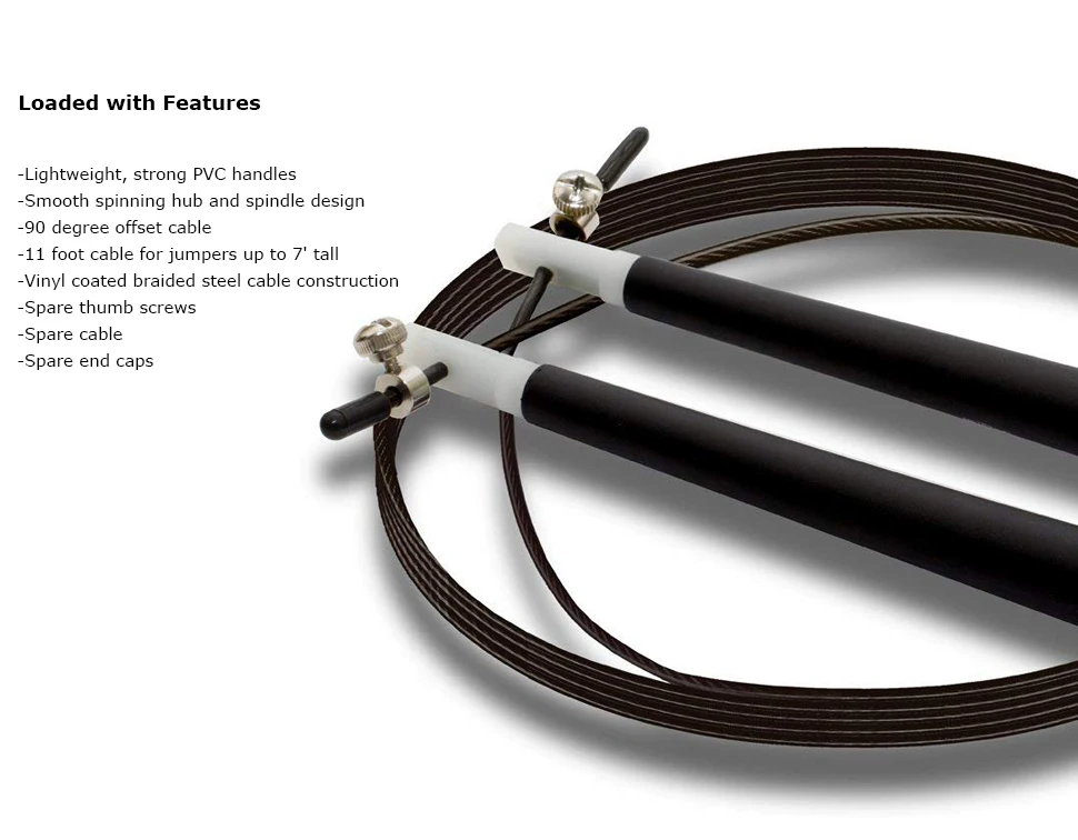 YOUGLE Adjustable Steel Wire Skipping Jump Rope Fitnesss Equipment Skip 3m