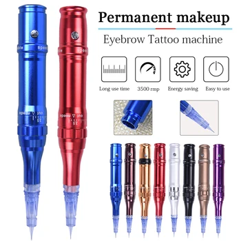 

High Quality Micorneedles Tattoo Eyebrow Machine Pen Wireless Tattoo Machine Permanent Makeup Machine With Battery