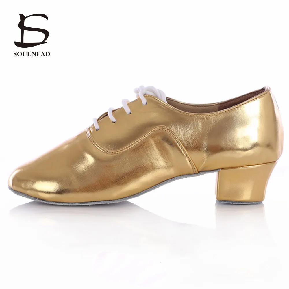 New Modern Men's Ballroom Tango Latin Dance Shoes Man Dance Shoes Gold