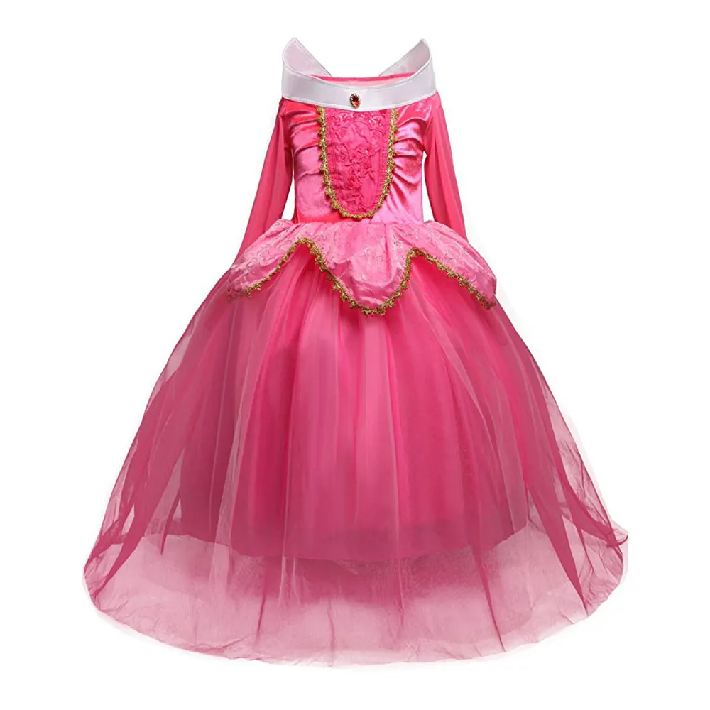 

Princess Christmas Aurora Girl Dress Kids Cosplay Dress Halloween Costumes For Kids Girls Tulle Party Dress 4-10 Years Birthday