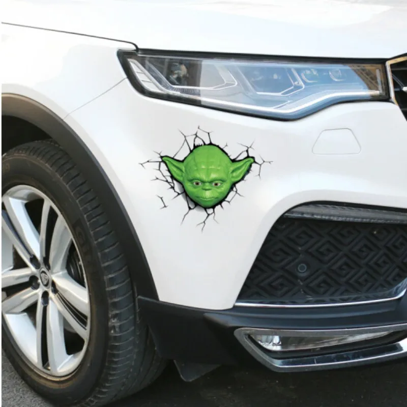 MR TEA супер герой серии наклейки 3D сломанные автомобильные зеленые милые