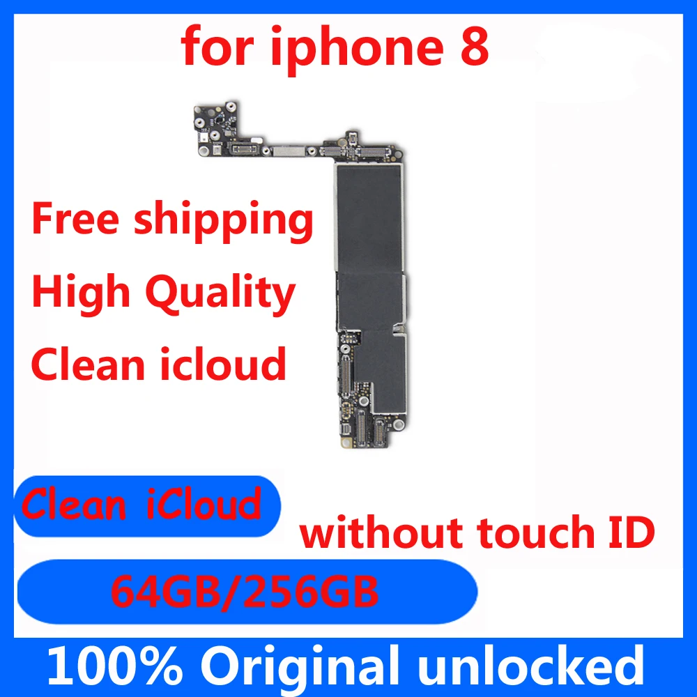 Материнская плата icloud для iphone 8 64 ГБ 256 с полными чипами логическая системы IOS без