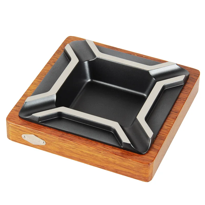

CIGARISM Large Rectangle Merbau Zinc Alloy Cigar Ashtray Decoration