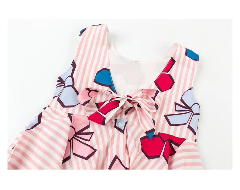 baby girl summer dress 2018 with bow pink blue print teenage children dresses girls 6 sleeveless kids party dresses for girls 4 5 6 7 8 9 10 11 12 13 14 15 years big little baby girl summer dress 2018 princess dress children (14)