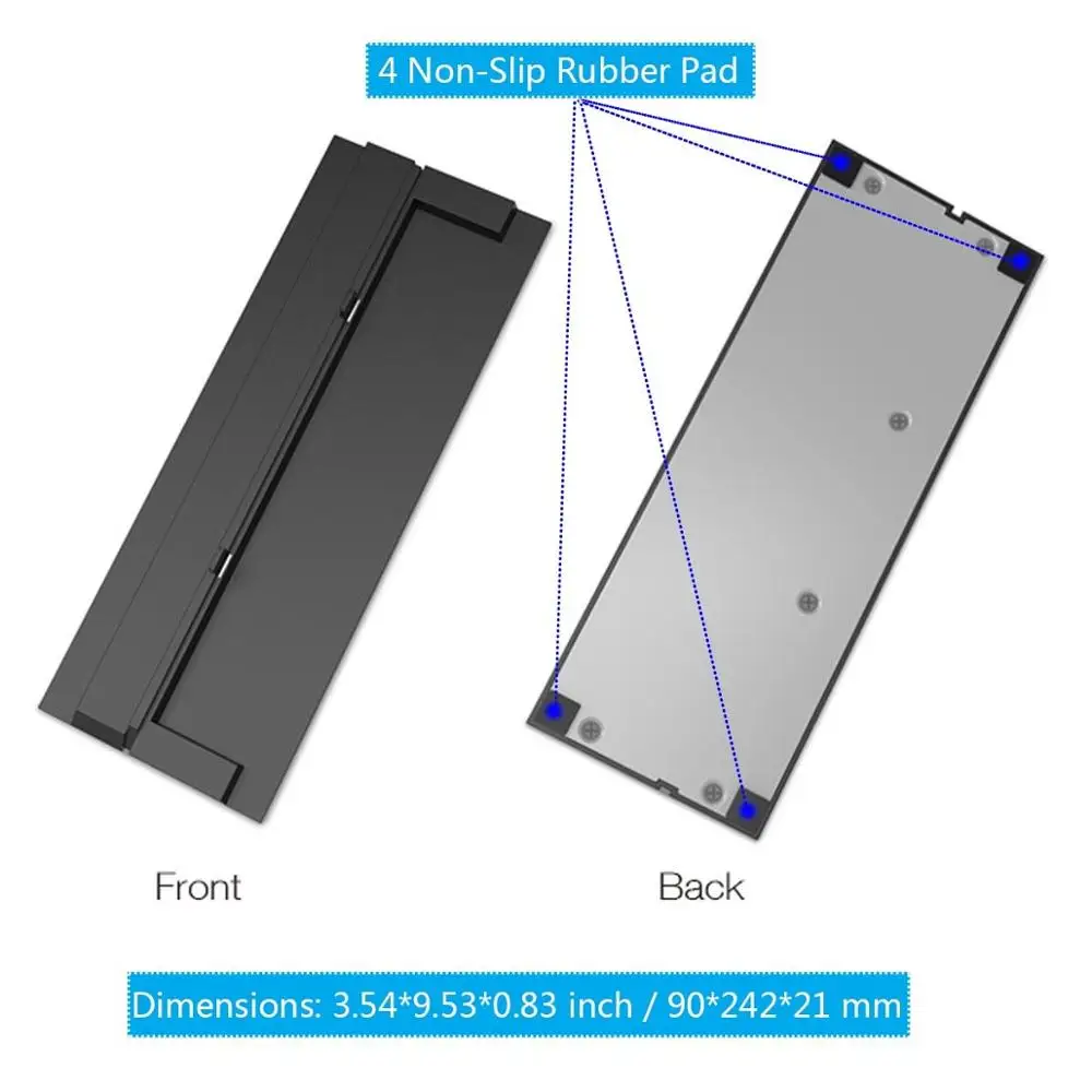 ДОБЕ стоять совместимы для Xbox One X консоль вертикальная подставка с ABS пластик спереди+ металл Нижняя пластина и 4x нескользящей резиновой прокладкой